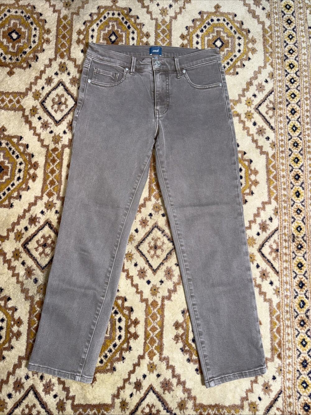 JAG Cassie Slim Straight Jeans Womens Size [6P] Taupe Mid-Rise Casual Pants EUC